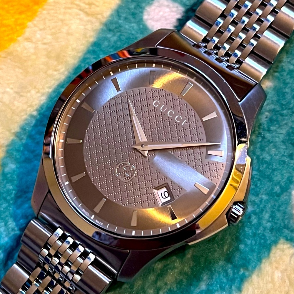 Gucci G-Timeless 40mm Men's Stainless Steel Bronze Dial YA126349